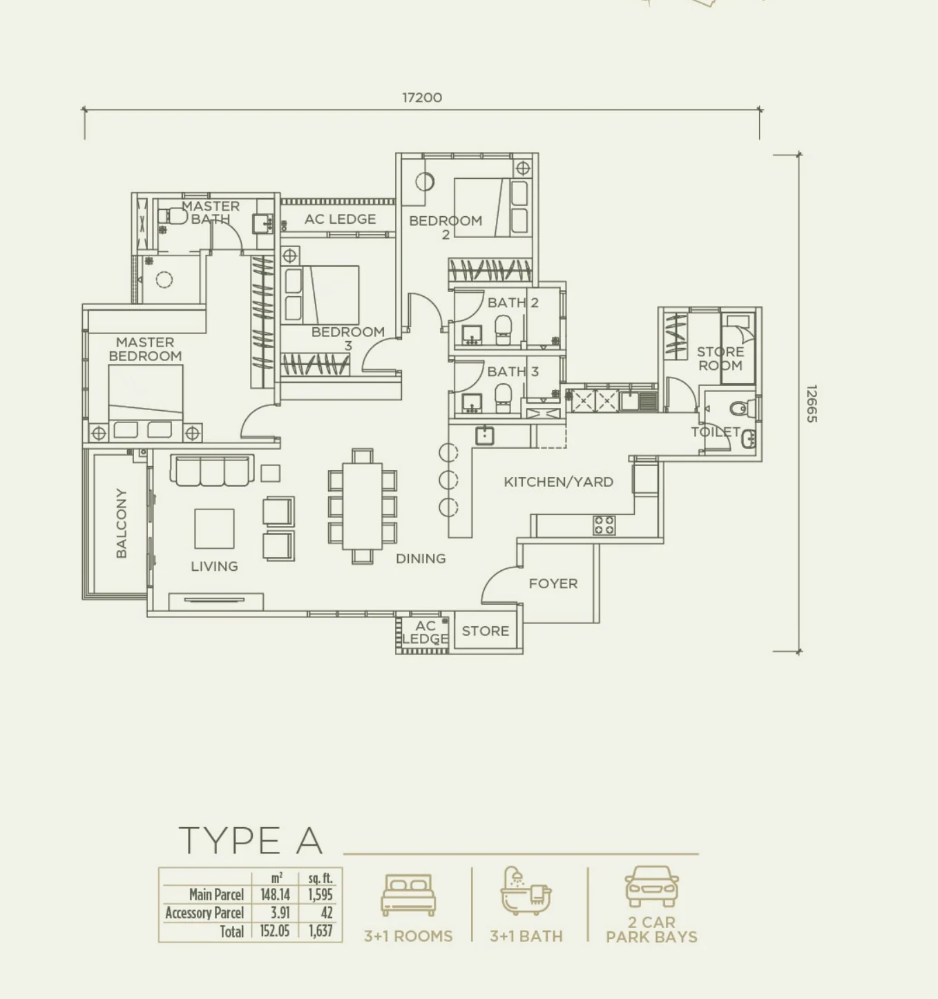 Linari Type A floor plan